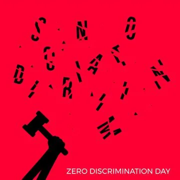 A design for celebrating zero discrimination day, march 1st. vector Stock Illustration