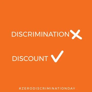 A design for celebrating zero discrimination day, march 1st. Stock Illustration