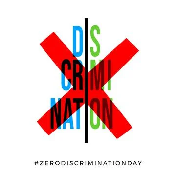 A design for celebrating zero discrimination day, march 1st. vector illustrat Illustrazione stock