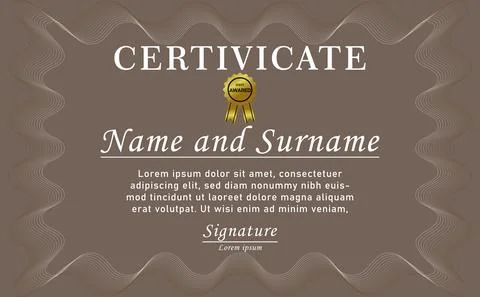 Design for Certificate Template Stock Illustration
