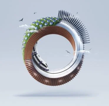 Design circle infinite art object Stock Photos