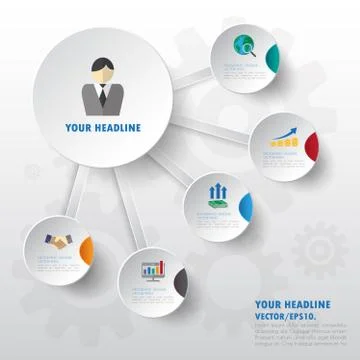 Design clean flat long icon banners template.Vector/EPS 10. Illustrazione stock