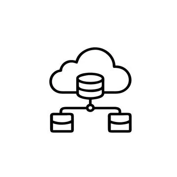 Design a cloud security editable outline icon Stock Illustration