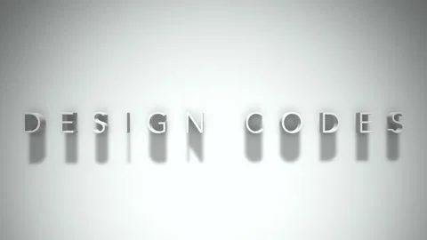 Design codes 3D title animation with shadows on a white background Stock Footage 298003968