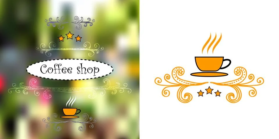 Design for cofee shops. Stock Illustration