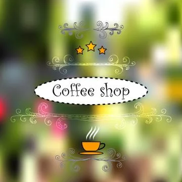 Design for cofee shops. Stock Illustration