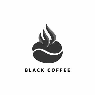 The design of the coffee bean shape that looks hot. Stock Illustration
