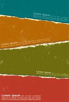 Design colorful torn papers. Vector illustration Stock Illustration