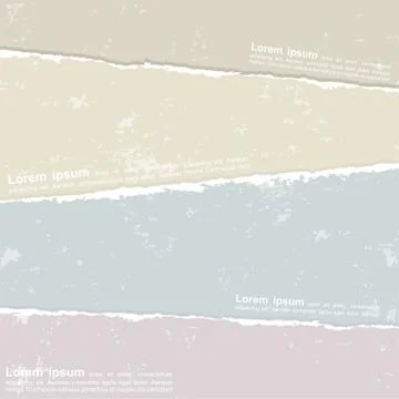 Design with colorful torn papers. Vector Illustrazione stock