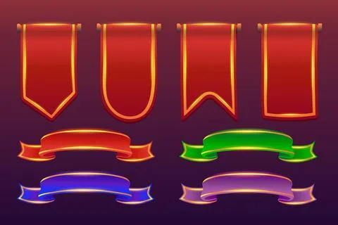 Design for complete set of level button game popup window and elements game.. Stock Illustration