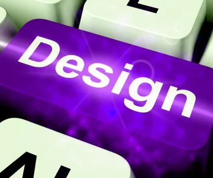 Design Computer Key Meaning Creative Artwork 3d Rendering Stock Illustration