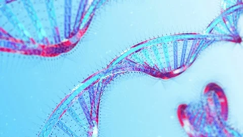 Design concept DNA strands molecule structure science chemistry technology with Stock Footage 76899335
