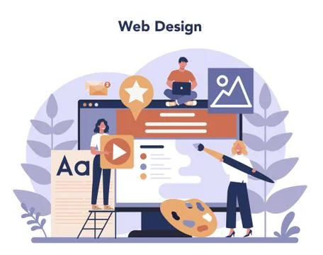 Design concept. Graphic, web, printing design. Digital drawing 스톡 일러스트