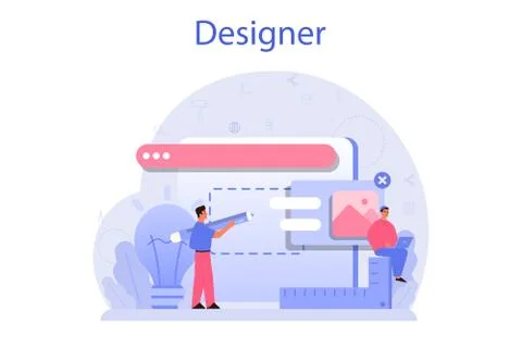 Design concept. Graphic, web, printing design. Digital drawing 스톡 일러스트