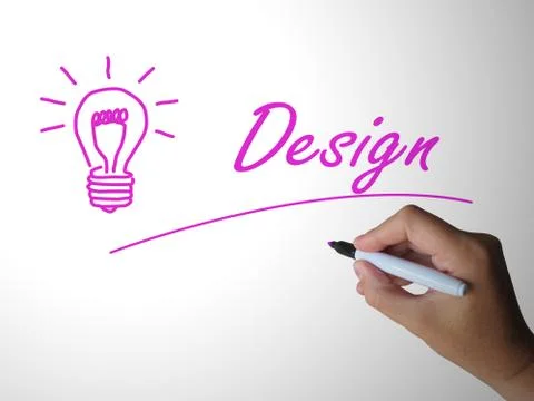 Design concept icon means creative draft or mockup - 3d illustra 스톡 일러스트
