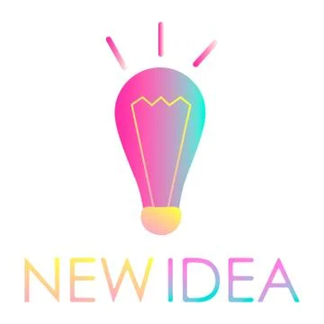 Design concept of idea. Creative Idea. Logo design website. Stock Illustration