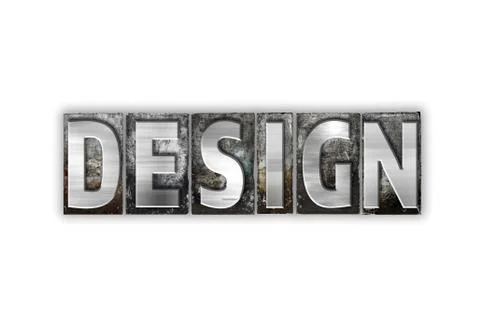 Design Concept Isolated Metal Letterpress Type 스톡 일러스트