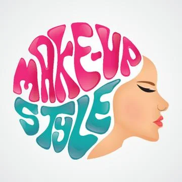Design Concept For Make-Up Style 스톡 일러스트