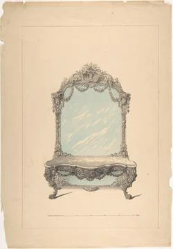 Design for Console Table 18501904 Robert William Hume British. Design for C.. Stock Illustration