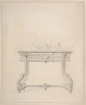 Design for Console Table 19th century Anonymous, French, 19th century Frenc.. Stock Illustration