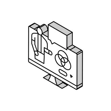 Design consultation interior isometric icon vector illustration Stock Illustration