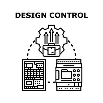 Design control concept optimizing manufacturing and production processes Stock Illustration