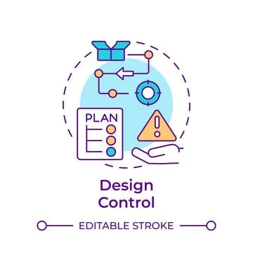 Design control multi color concept icon Stock Illustration