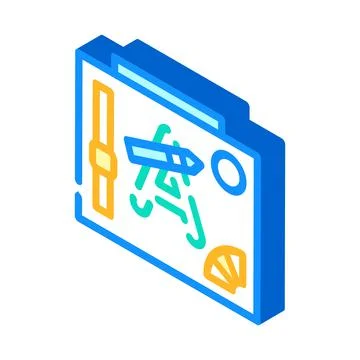 Design courses isometric icon vector illustration sign Illustrazione stock