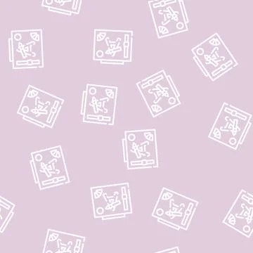Design courses line vector seamless pattern line Stock Illustration