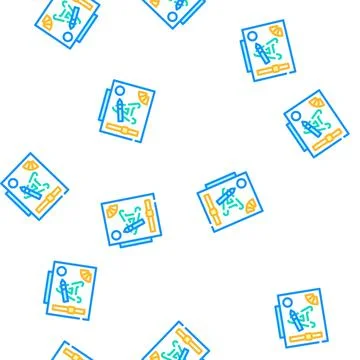 Design courses vector seamless pattern line Stock Illustration