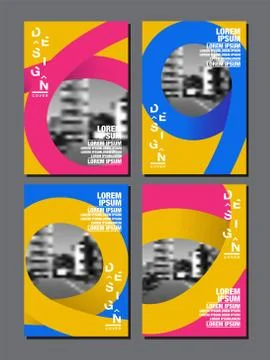 Design Cover Template,  Abstract Background, presentation, colorful,annual re Stock Illustration