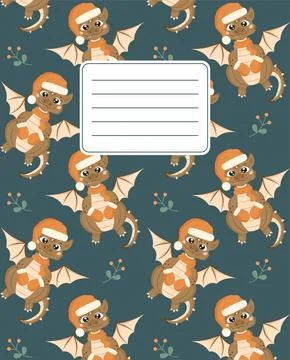 Design of covers for notebooks, planners with the image of a cute smiling d.. Stock Illustration