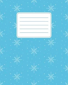 Design of covers for notebooks, planners with the image of snowflakes. Stock Illustration