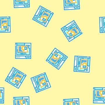 Design critique ux ui vector seamless pattern Stock Illustration