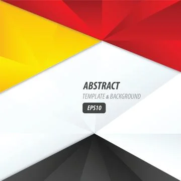 Design crumpled paper  yellow, black, red Stock-Illustration