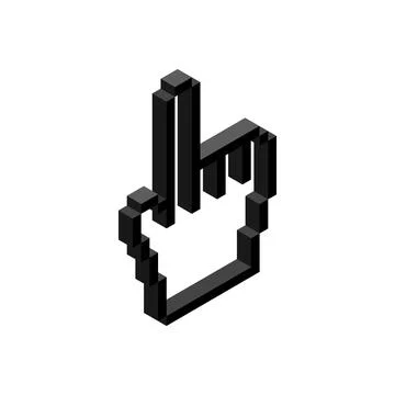 Design cursor hand icon, isometric 3d style Stock Illustration