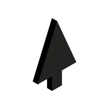 Design cursor icon, isometric 3d style Illustrazione stock