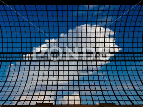 Design of a curved roof old building Stock Photos