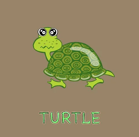 Design Cute Little Turtle. small icon for stock. High quality illustration Stock Illustration
