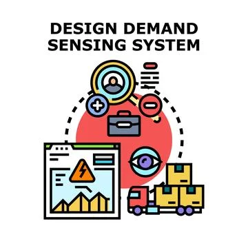 Design demand sensing system creating business value Stock Illustration