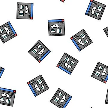 Design development and car appearance vector seamless pattern Stock Illustration