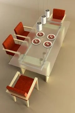 Design of the dining room Stock Illustration