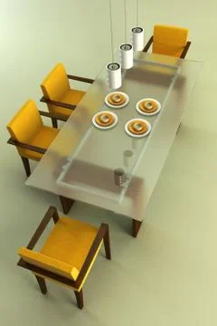 Design of the dining room Stock Illustration