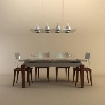 Design of the dining room Stock Illustration