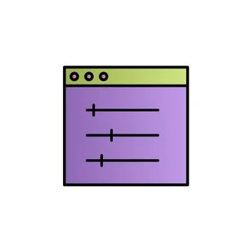 Design, display, setting color gradient vector icon Stock Illustration