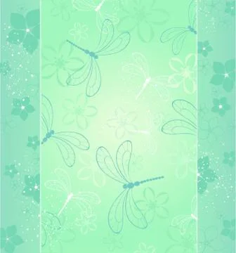 Design with a dragonfly Stock Illustration