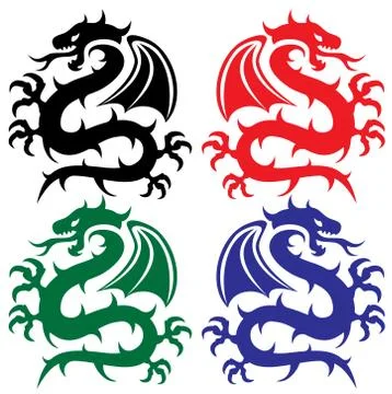Design of dragons Stock Illustration