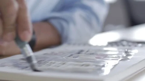 Design Drawing 4k  Stock Footage 79469900