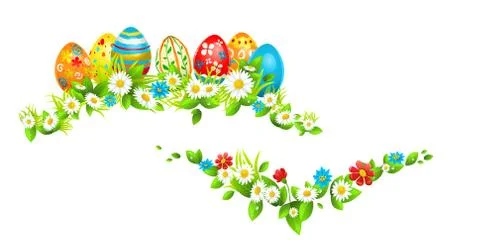 Design easter set Stock Illustration