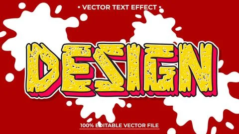 Design editable text effect style graffiti with splash background イラスト素材